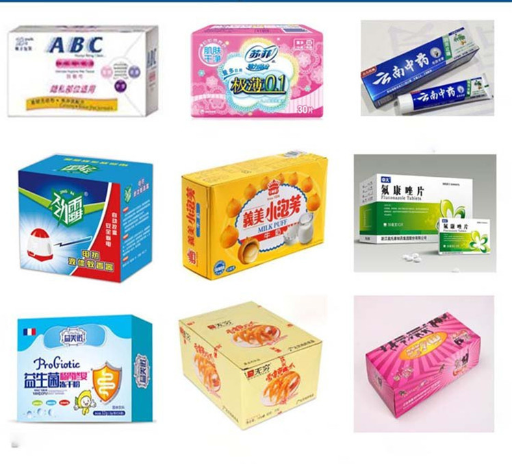 Wafer Automatic Carton Packing Machine Biscuit Snack Grain Bags Packaging
