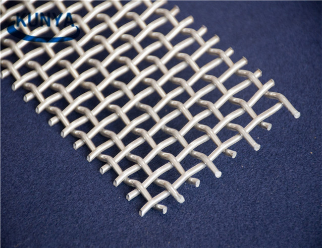 2m Rock Square Wire Panels Mining Screen Mesh Mn65 Stainless Steel