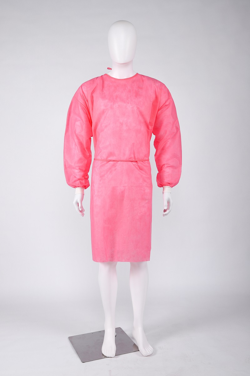 Disposable Nonwoven 3 Layers SMS Isolation Gown Factory Price Nurse Gown Waterproof Tear Resistance PP 1-ply also available