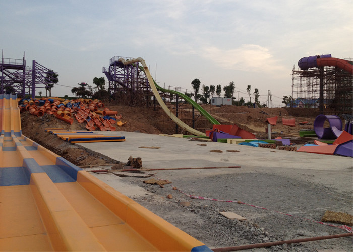 Custom Construction , Fiberglass Super Bowl Water Slide For Swimming Pool