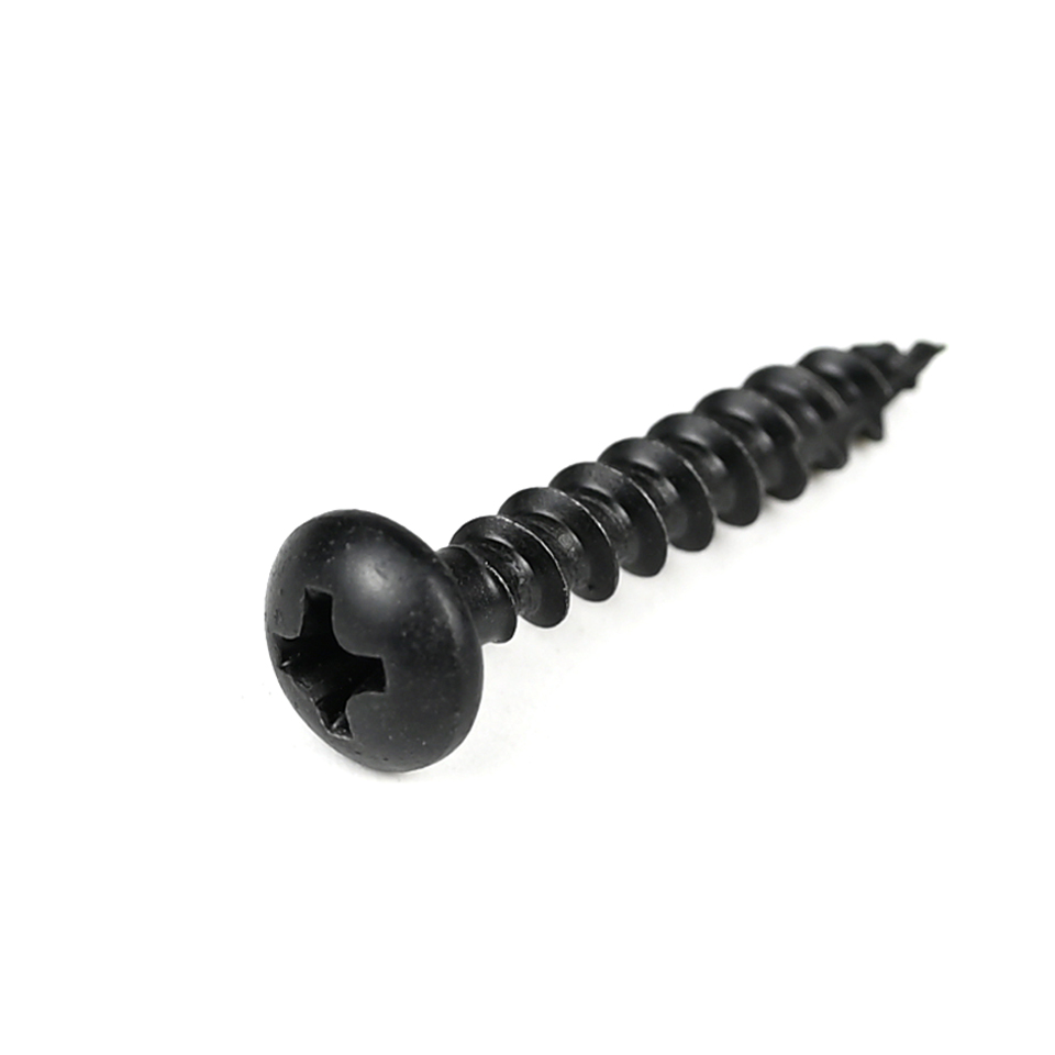 Electrical Appliances 16mm Black Round Phillips Chipboard Screw with Harden Design