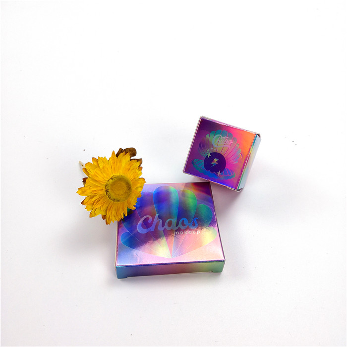Hologram Paper Box Packaging Coating Printing Custom CMYK Color For Blusher