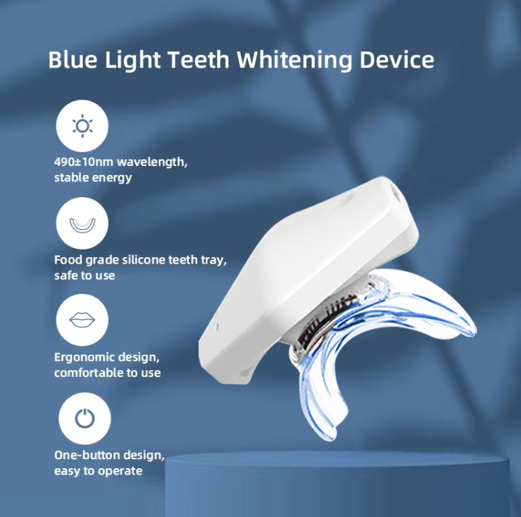 Mini Wireless Led Cold Blue Light Smoky teeth improve Silicone Teeth Whitener