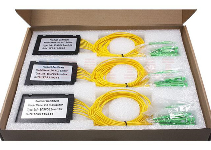 1×32 PLC Fiber Optic Cable Splitter Plastic ABS Box Package 2.0mm FC UPC Connectors