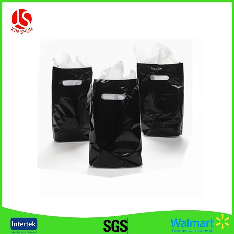Custom Own Logo Printing Cheap Gift Plastic Die Cut Hdpe Shopping Bag