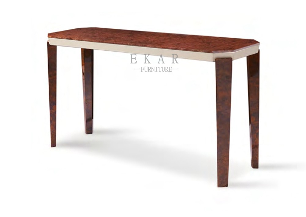 Simple Style Veneer Hallway Elegant European Console Table W006H7