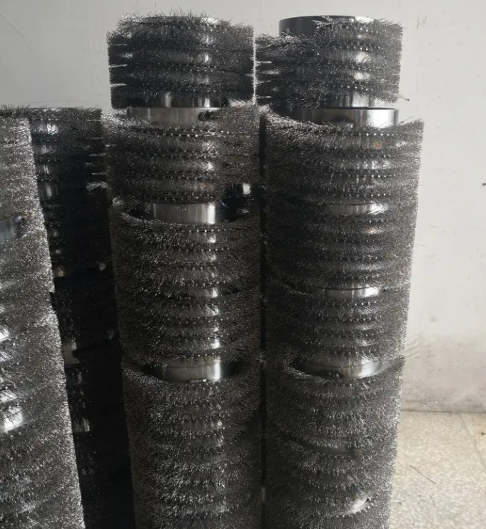 Stainless Steel Wire Brush Roller for Petroleum Pipeline Cleaning