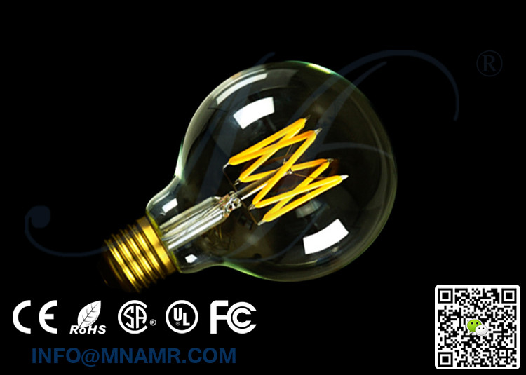Home Decorative Lighting Nostalgic Collection 8 Watt Vintage Style LED Bulb G80 E26 E27 E40 240V Clear Glass Shade