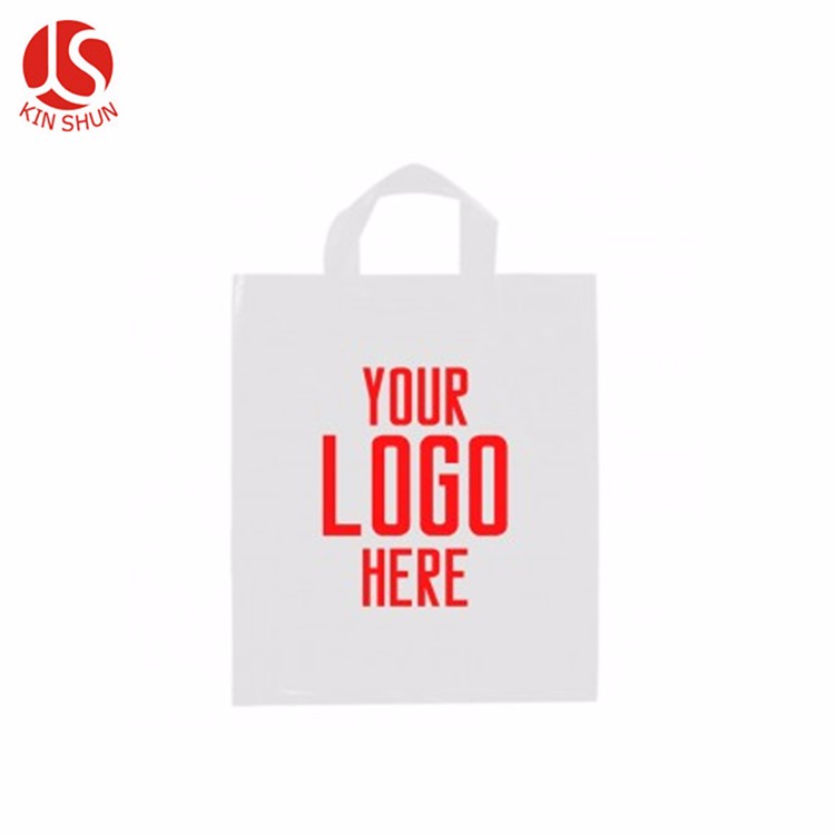 LDPE Plastic Bag Logo Printing Plastic die cut poly handle bag