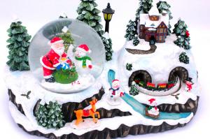 Buy cheap Christmas Holiday Music Box with snow globe product