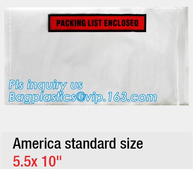 Clear Adhesive Back, Packing List / Shipping Label Envelope Pouches, seal envelope courier bag express custom mailing ba