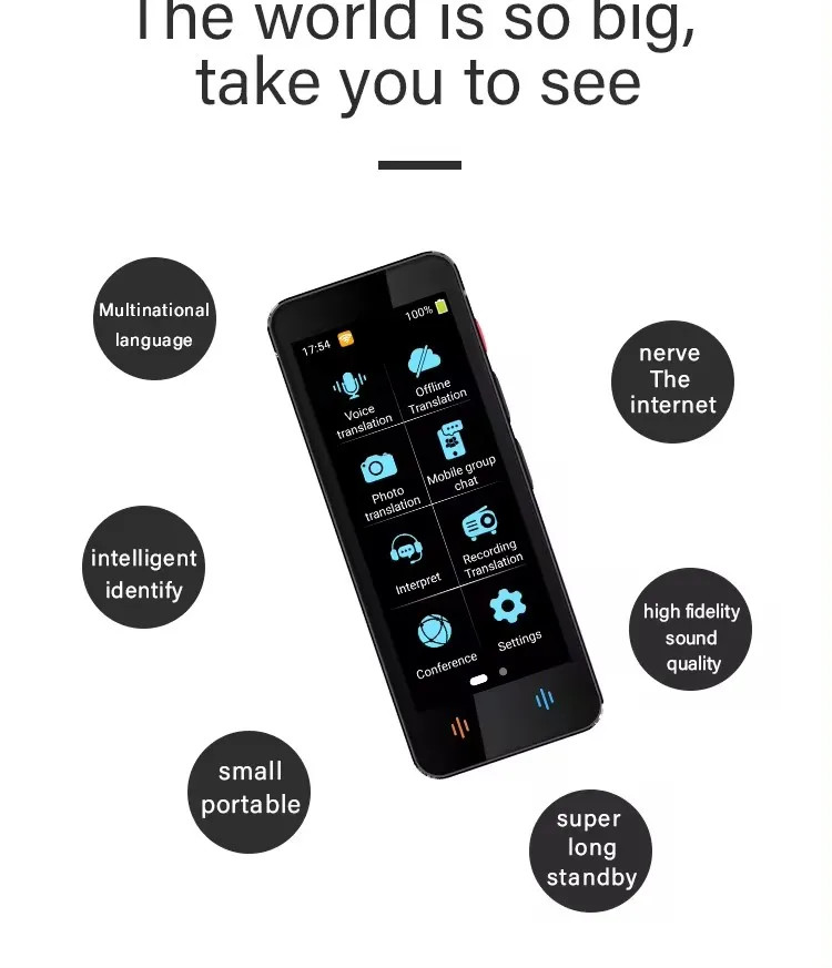 OEM Online Offline Accurate Instant Voice Translator Realtime 138 Language