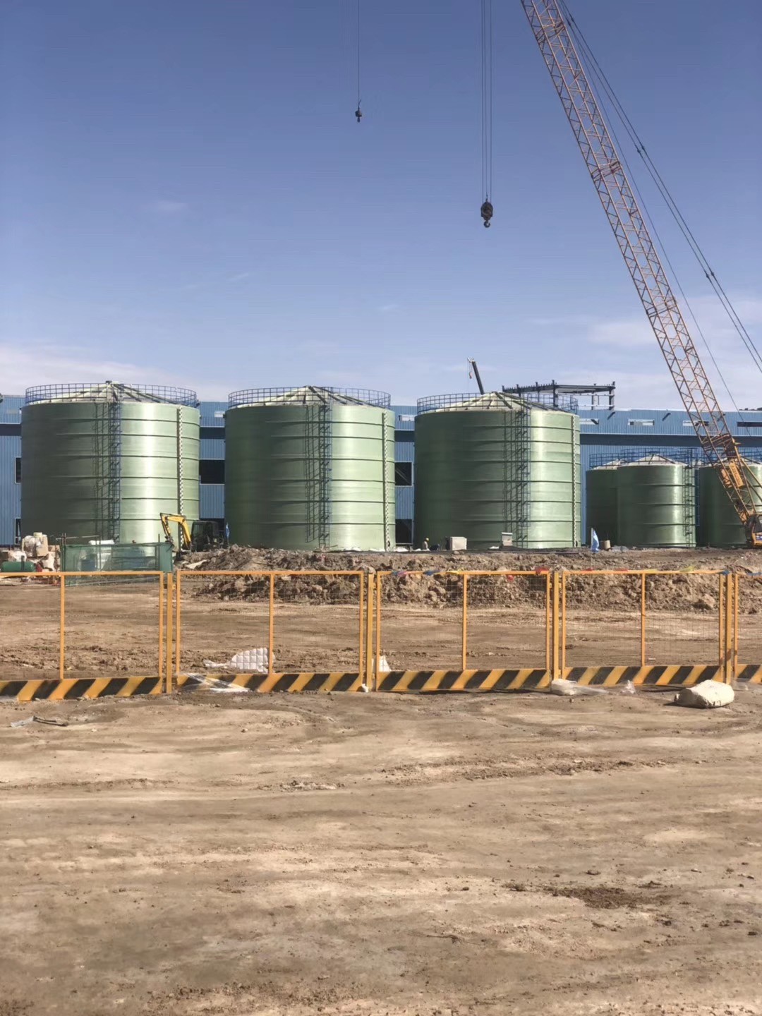 Easy Installation Round FRP Septic Tank Industrial For Chemical Production Line