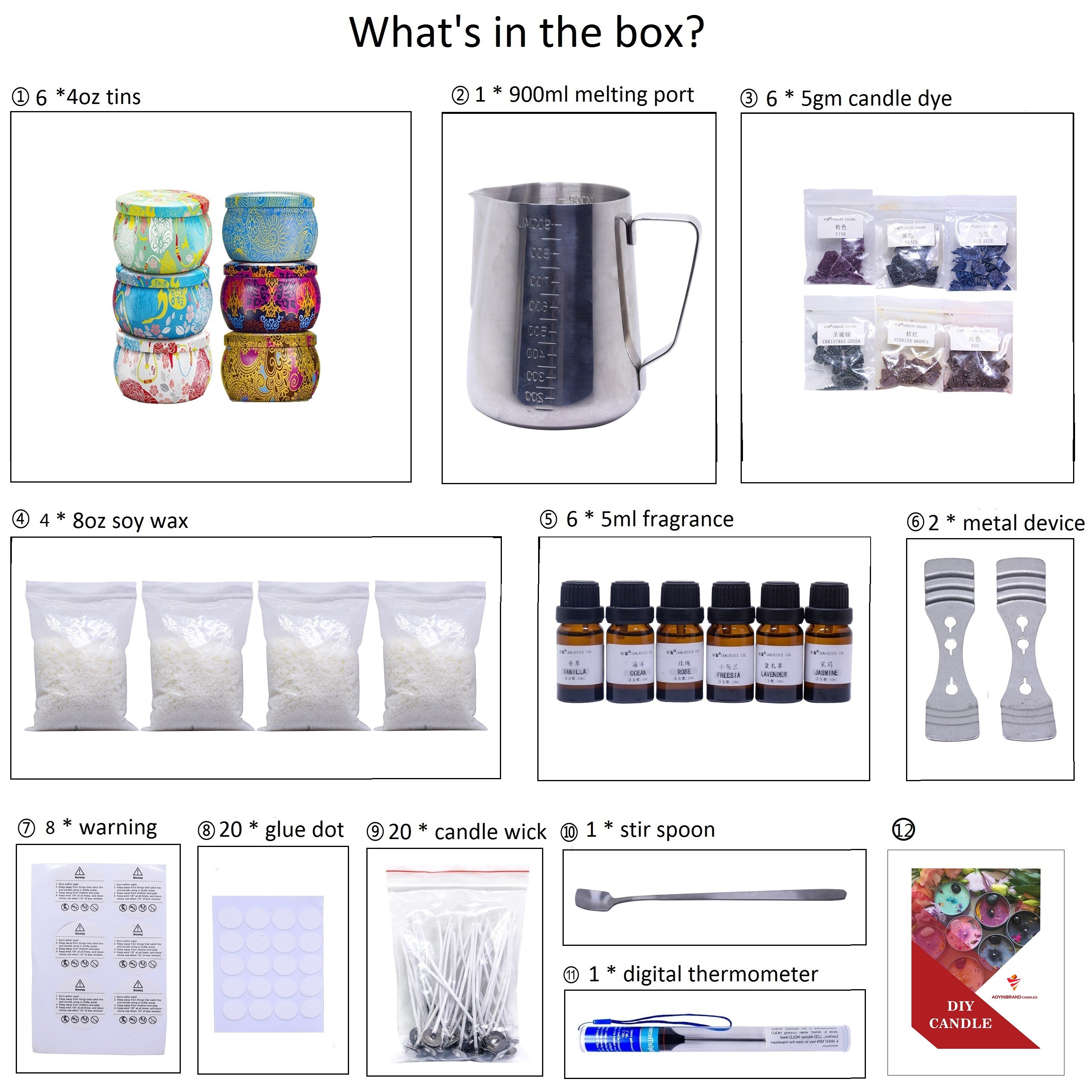 Tin Glass Jar Handmade Soy Making Candle Kits For Home Decor Gift