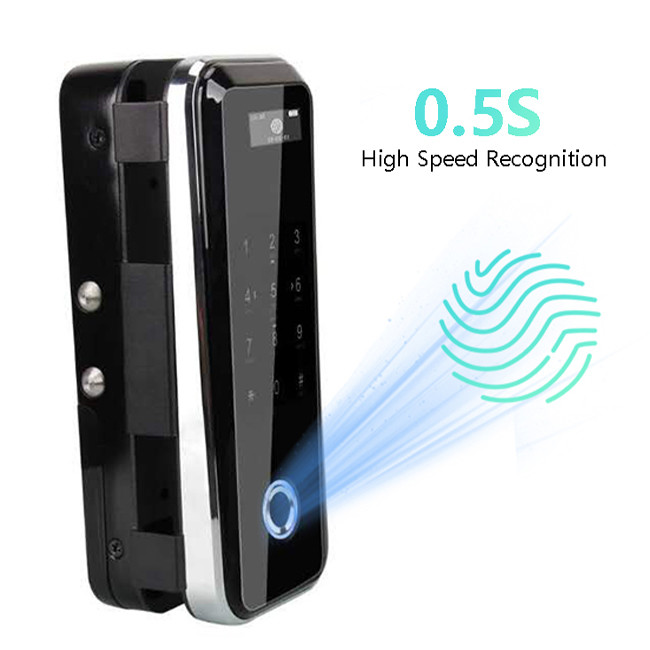 SHUWEI Password IC Card Wifi Sliding Door Lock WiFi Electronic Glass Door Lock