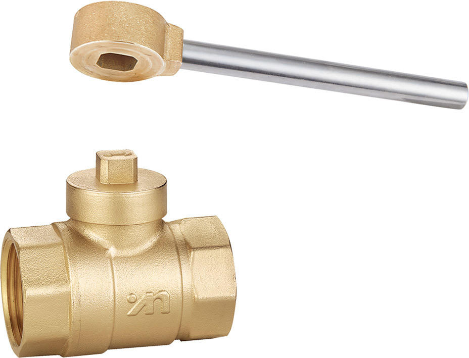 1601 Female x Female Magnetic Lockable Brass Ball Valve Sizes DN15 DN20 DN25 DN32 DN40 DN50 Stemhead Square Patterned