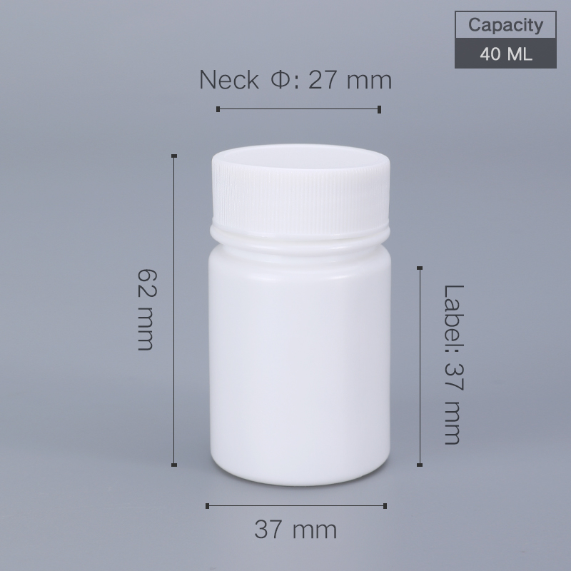 30ml 50ml White Plastic Pill Bottles Cap Medicine Vitamin Container for Pill Storage