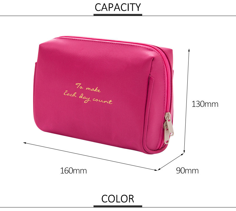 Custom Logo Travel Sublimation Black Polyester Makeup Brush Bag
