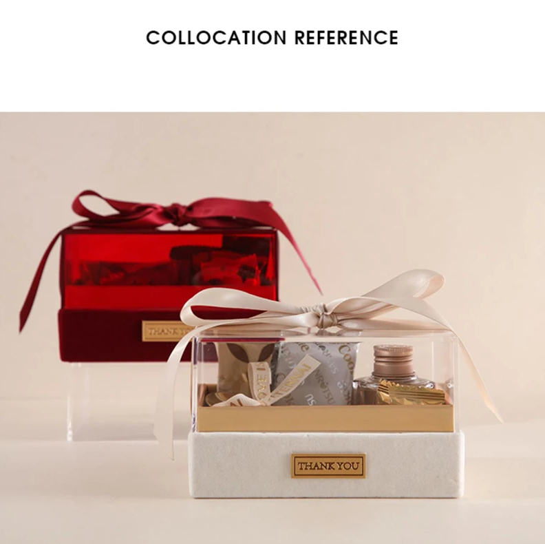 Paper Gift Packing Box for Candle Custom Logo Luxury Transparent Acrylic Storage Box
