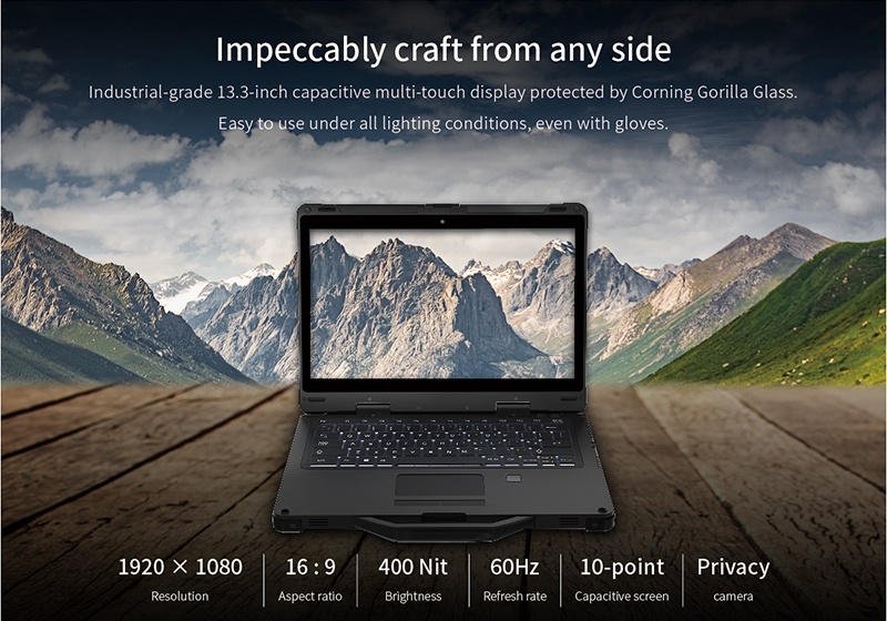 Rugged 13-Inch Laptop with Fire-Resistant Design Capacity Battery and i5/i7 Processor