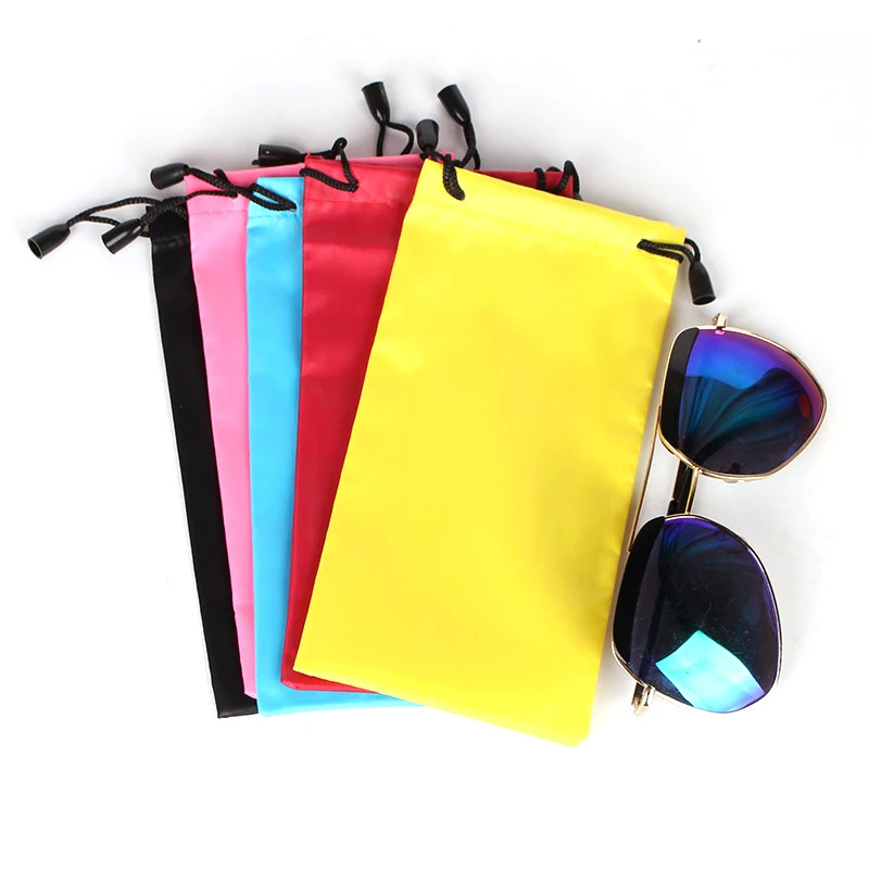 Neoprene Eyeglasses Case PU Leather Drawstring Pouch Bag Personalised