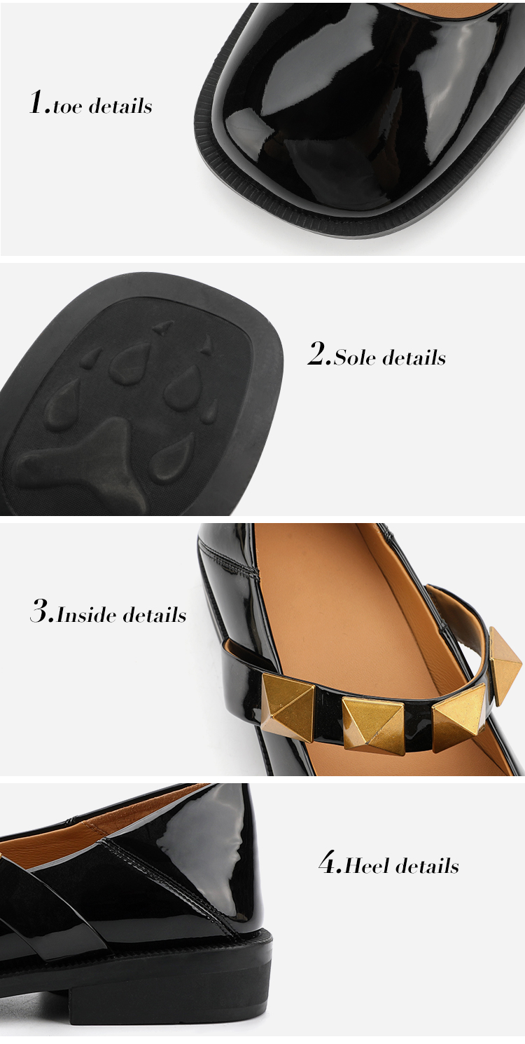 Non Slip Women Flat Leather Shoes , Ladies Beautiful Women Mary Jane Shoes