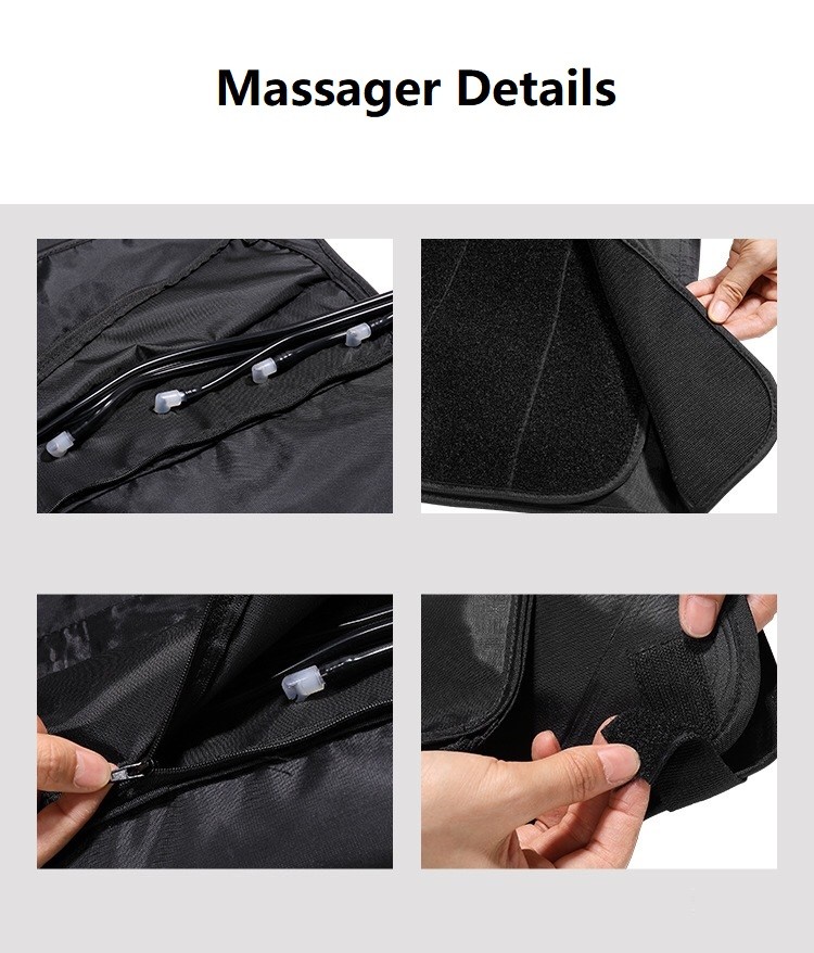 Battery Powered Air Compression Leg Massager Rechargeable 6 Chamber