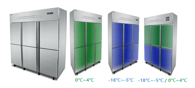 1350L Restaurant Commercial Freezer Upright Freezer Vertical Fridge Refrigerator Equipment