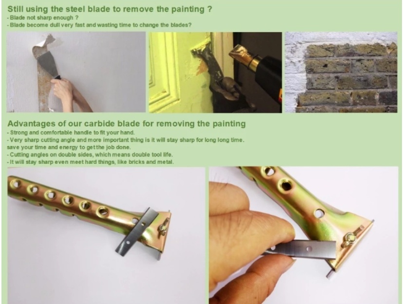 Carbide Inserts Cutters 2 Edges Insert Knives Scrapers (50X 12 X 1.5mm) for Woodworking Wood Surfacing Groovers Helical Planer Cutter Heads & Hand