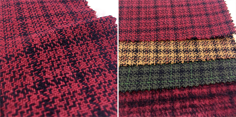 Washed Gingham Woven Stripe Cotton Linen Jacquard Fabric 110gsm