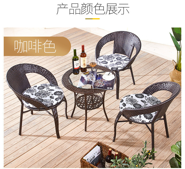 PE Rattan Outdoor Stalinite Dining Table And Chairs Set Customized