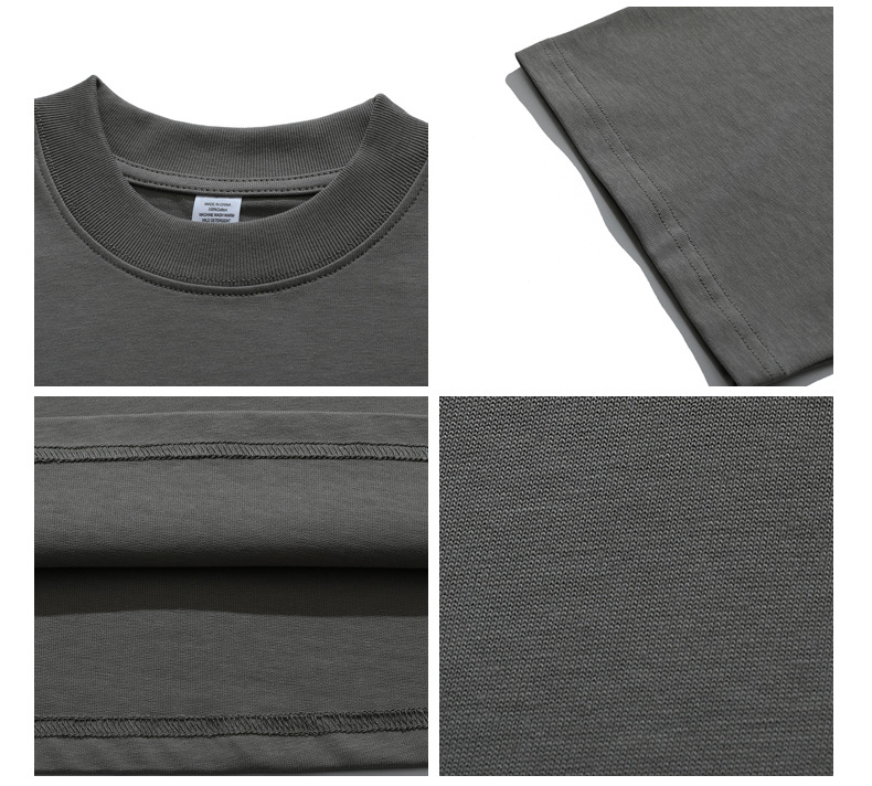 Blank S-2XL 100% Cotton Vintage Oversized T-Shirt 300gsm Heavyweight Solid Color Shirt