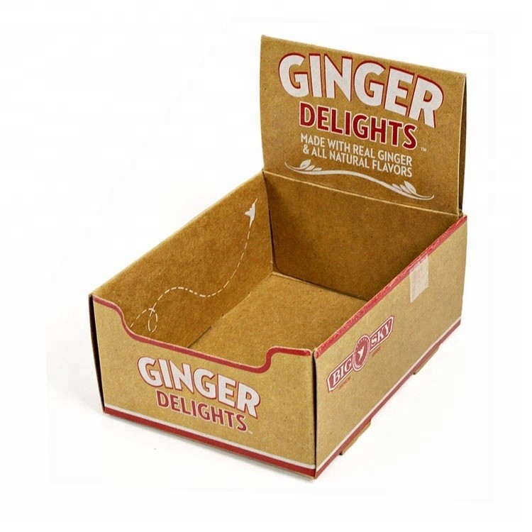 Foldable Corrugated Cardboard Product Displays , Cardboard Counter Display Boxes