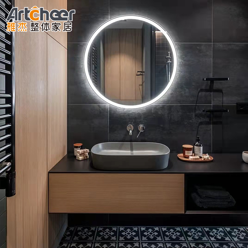 Traditional Hollywood Mirror Floating Antique Bathroom Vanity With Mirror Included