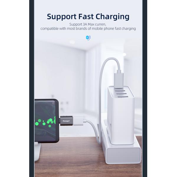 USB To Type C Laptop Adapter Support 3A Fast Charging Data Transmission