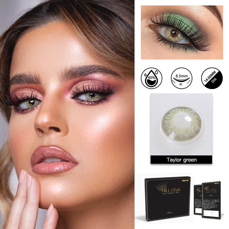 KSSEYE Taylor Green Gray Contact Lenses Realistic Eye Design