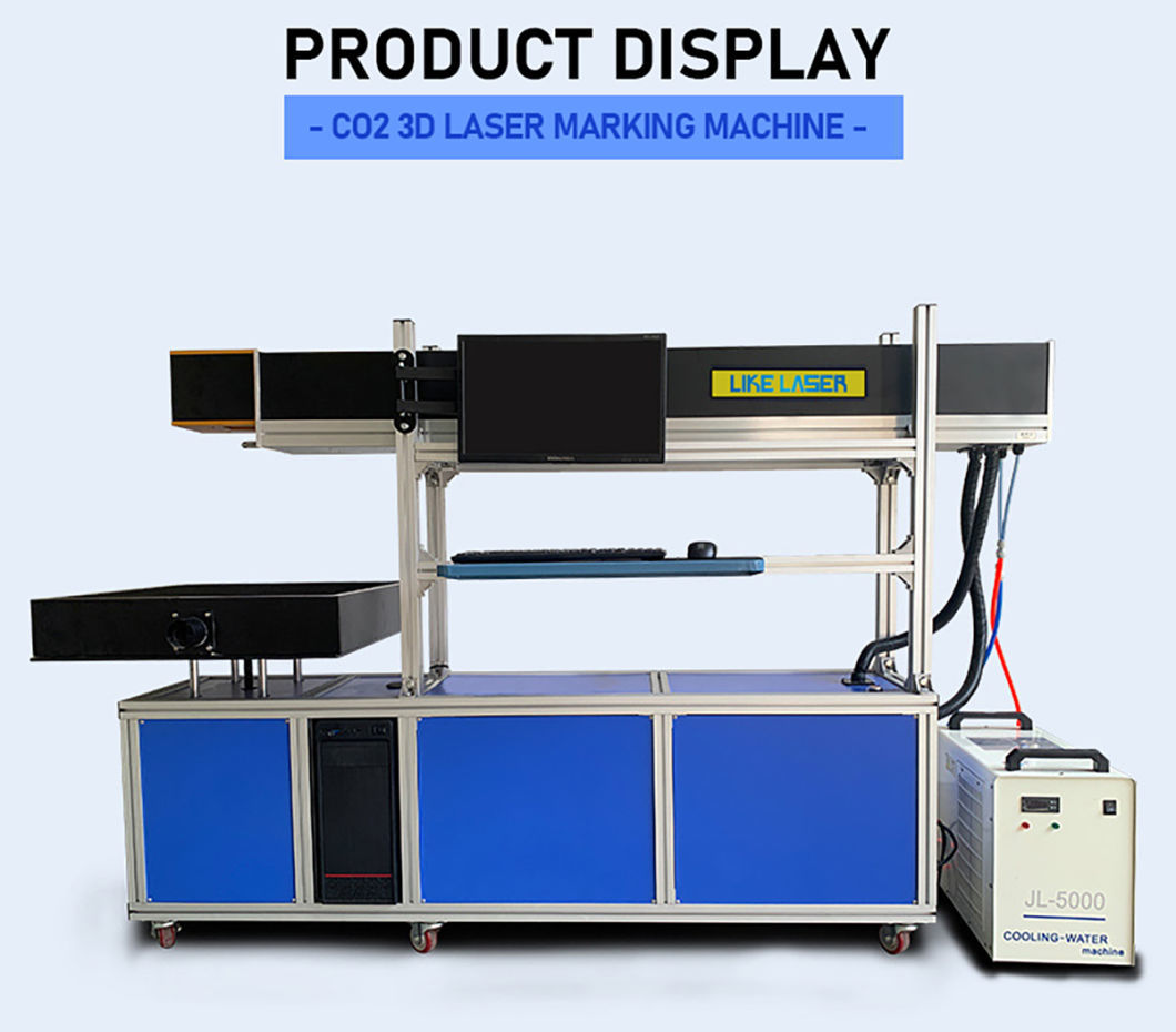 80W 100W 130W CO2 Galvo Laser Marking Machine for Glass Tube Ceramics Crystal Engraving