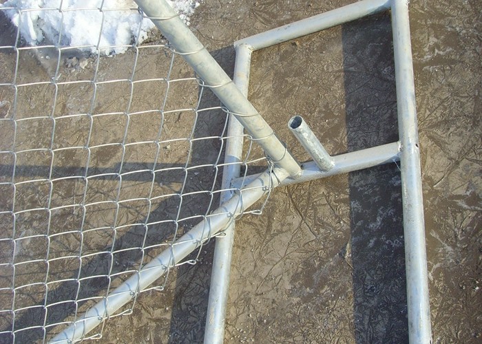 Economical Portable Chain Link Fence , Mobile Fence Panels Weather Resistant