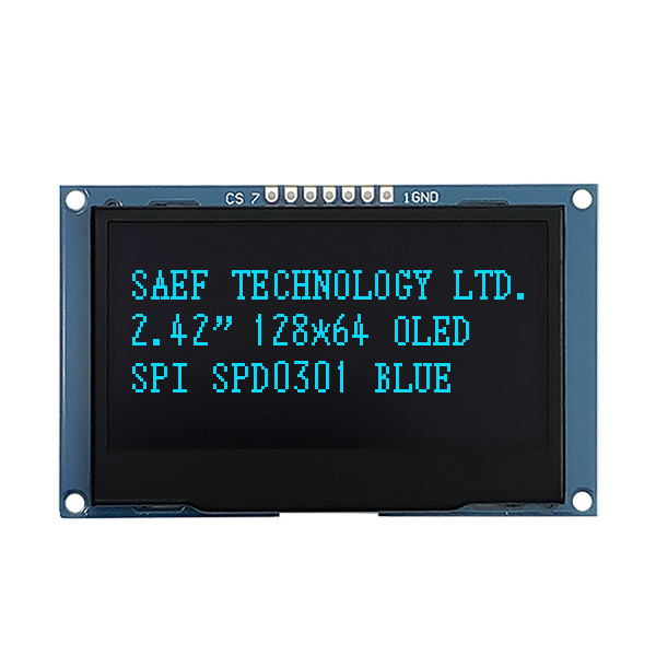 128x64 Dots OLED Display Module 2.4" 2.42" ISO9001 ISO14000 Certificate