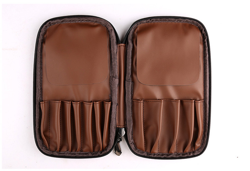 Men'S PU Leather Shaving Kit Bag With Leather Hook
