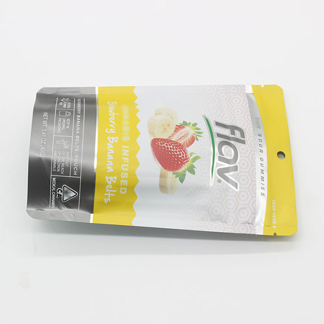 MOPP Mylar Aluminum Foil Bags 0.5oz ziplockk Pouches With Tear Notch