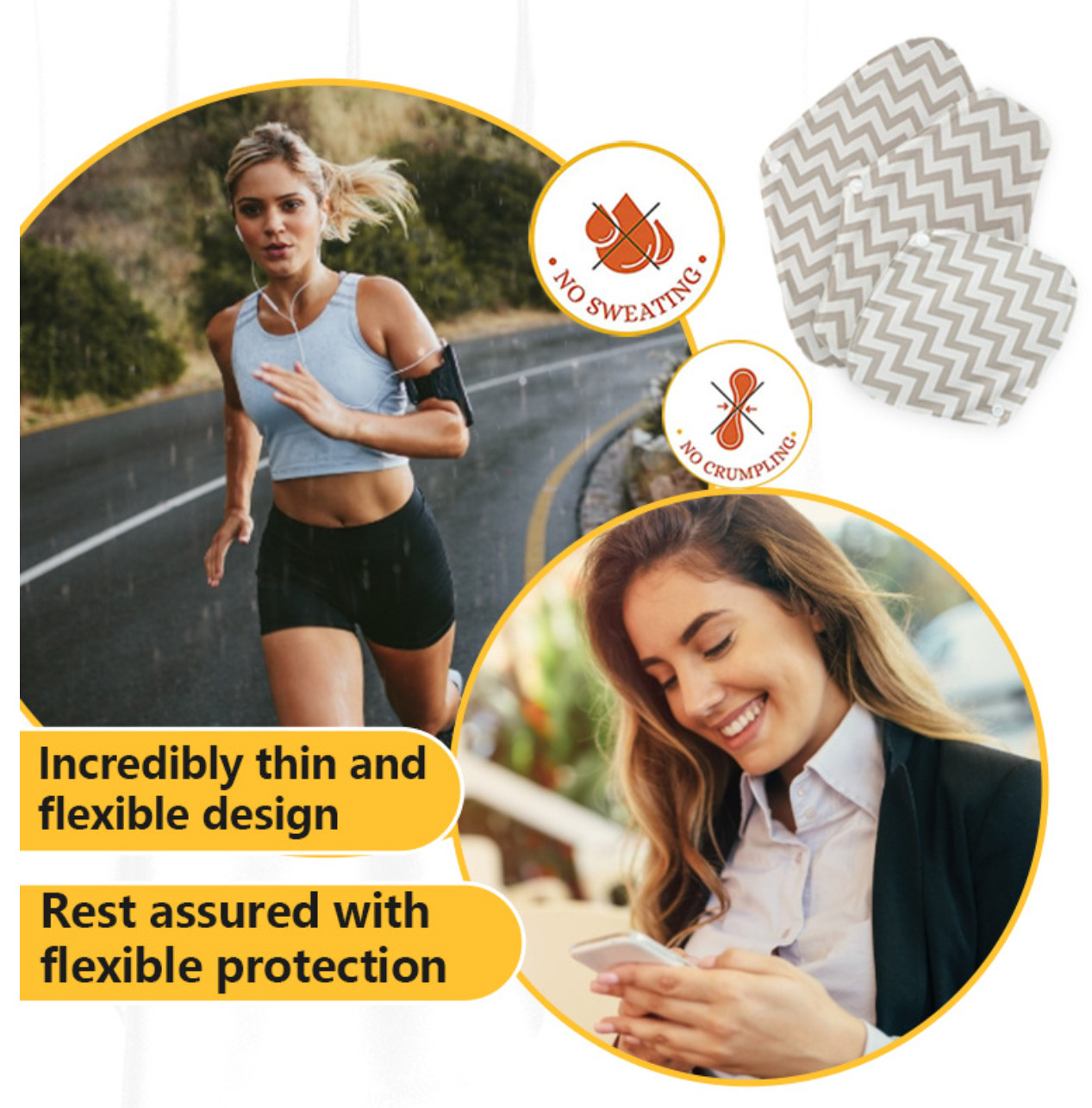 Heavy Flow Eco Friendly Reusable Sanitary Pads Fibre Sanitary Bamboo Cloth Pads High Absorbency