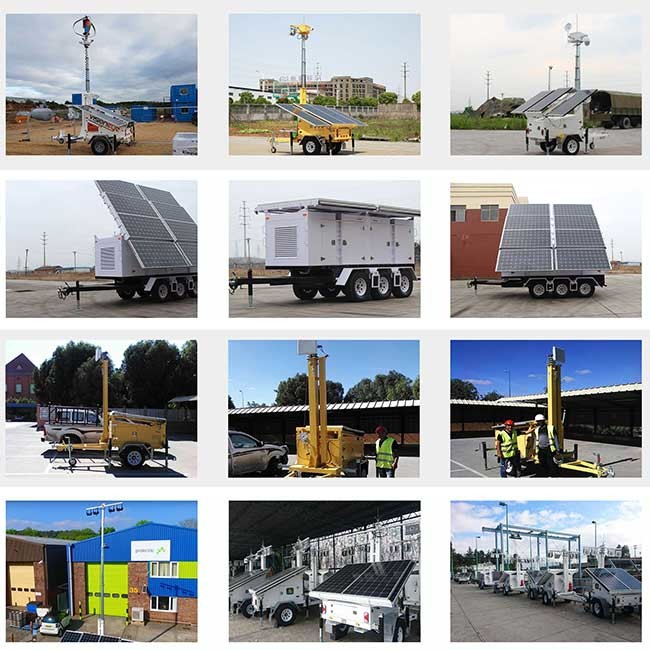 Mobile Lighting Combined Solar And Wind Energy System 20 Years Design Life