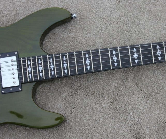 2017 LAVISH new style Grass green FMS custom Solid ELM electric guitar fingerboard ebony Free shipping Factory direct sa