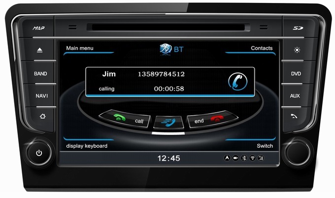 Ouchuangbo car audio multimedia system for VW Bora 2013 with MP3 dual zone autoradio OCB-244