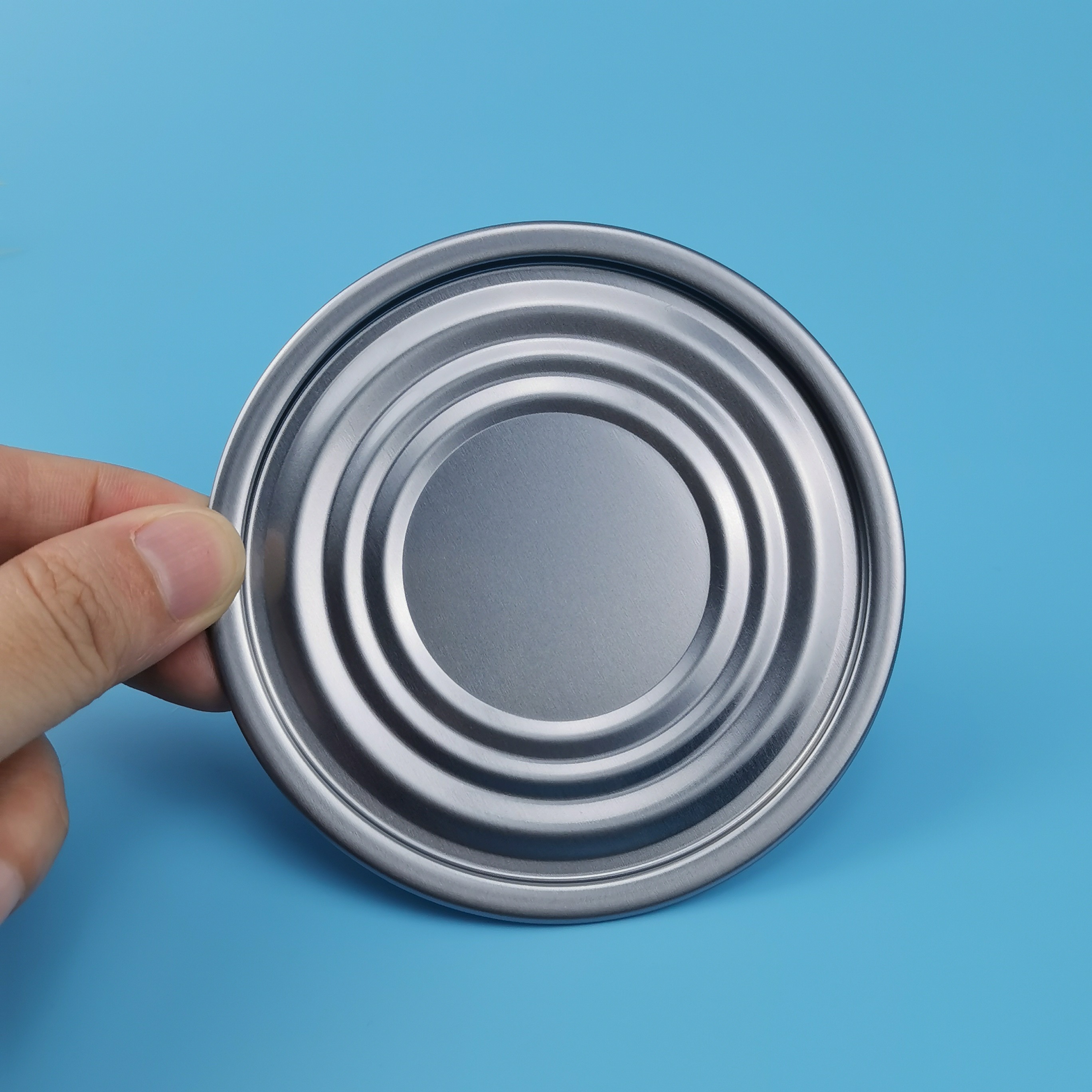 Silver 83mm Tinplate Paper Tube Round Can Bottom