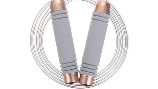ISO9001 2.6m Metal Wire Skipping Rope PVC Pro Fitness Weighted