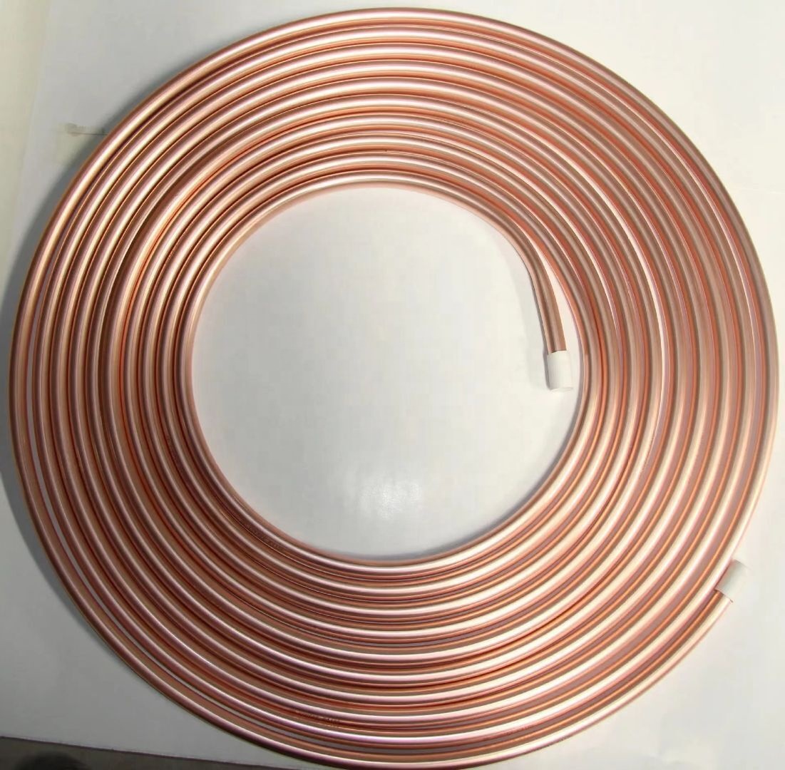 15m Length Pancake Design 3/4" 19mm x 0.8mm HVAC Copper Tubes for Air Conditioner Refrigerator 286 MPa Ultimate Strength