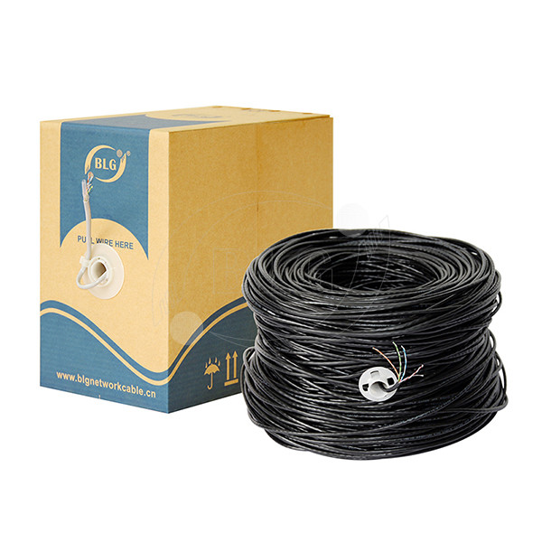 FTP Cat5e Lan Cable Al Foil Shield Computer 4 Pairs 24AWG Bare Copper Nylon Ripcord