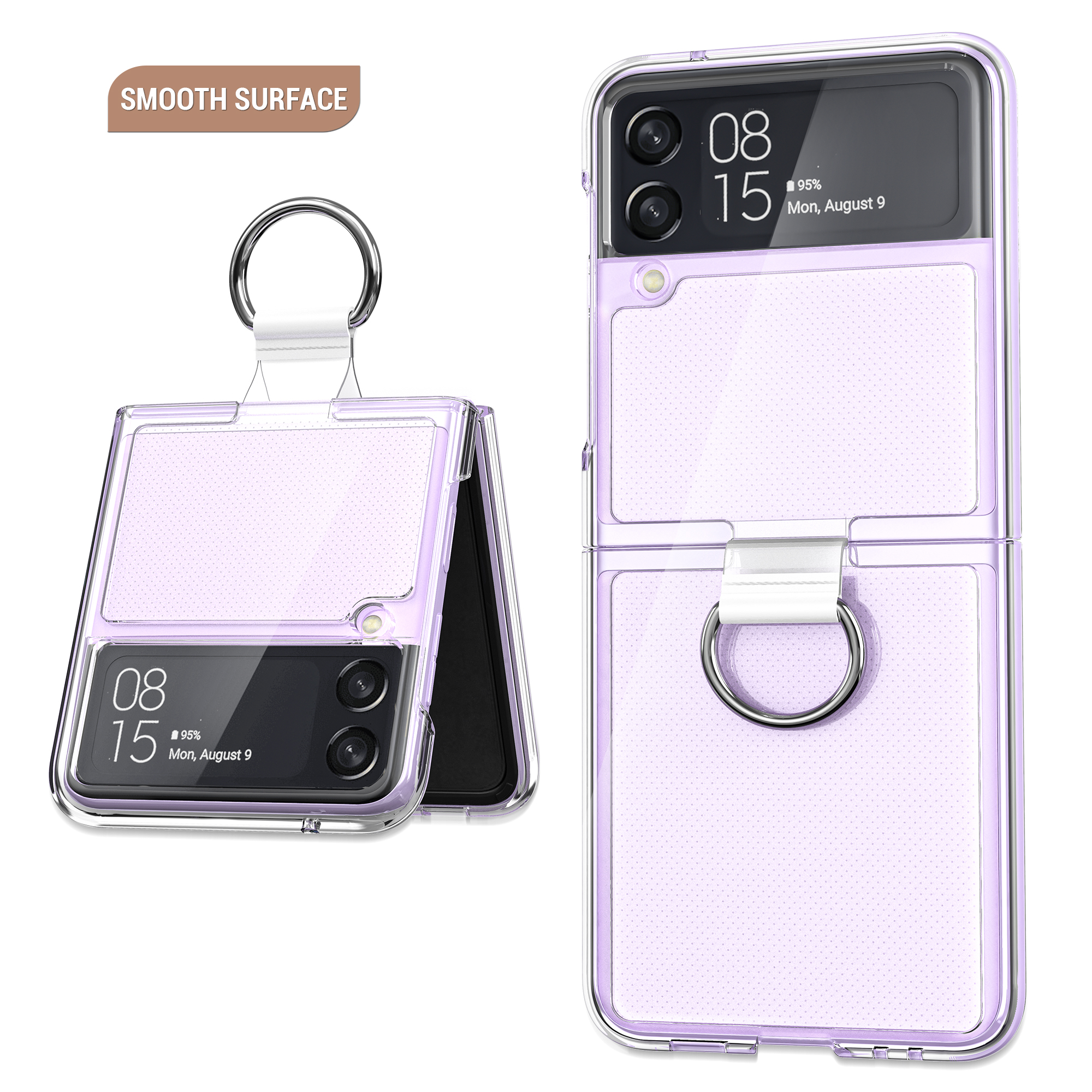 Applicable Model Galaxy Z Flip3 5G Smartphone Cover With Metal Ring Holder